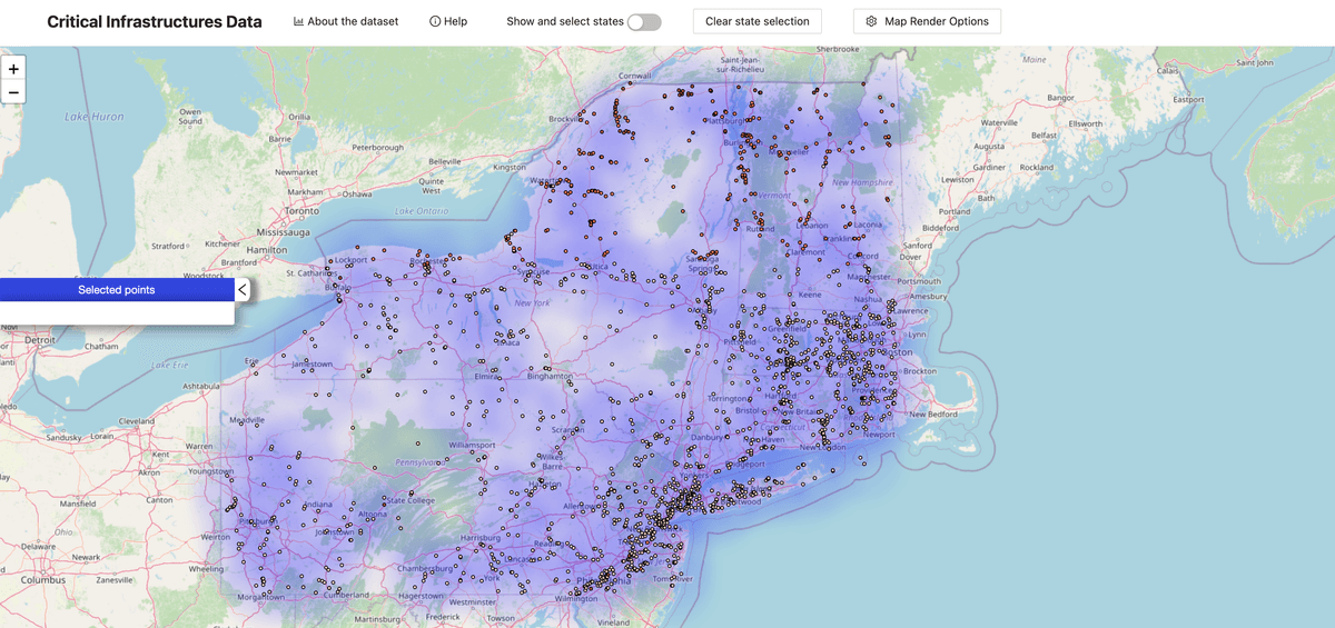 Critical Infrastructures of Northeastern US